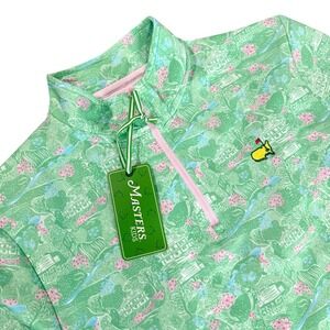NEW Masters Kids Quarter Zip Pullover Kids Large Pullover All Over Augusta Print